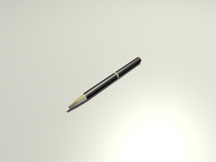 Black Pen With Brass Trim preview image 1
